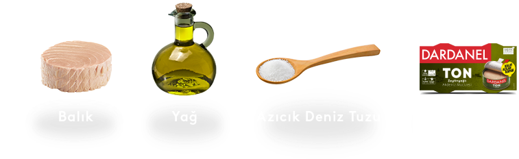 Sadece balık, yağ ve azıcık deniz tuzu.